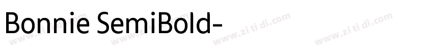 Bonnie SemiBold字体转换